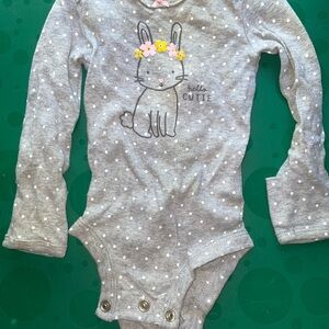 Gray Polka Dot Bunny One Piece